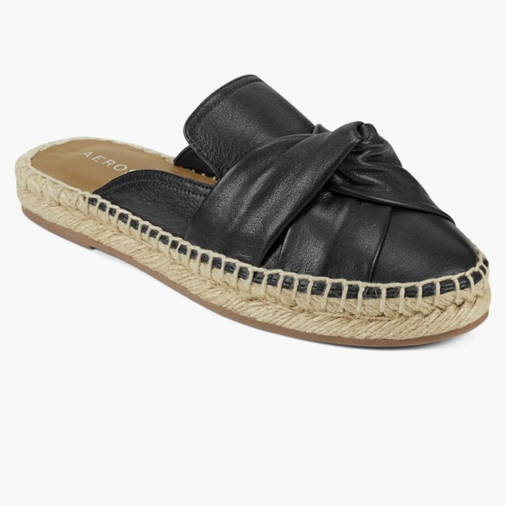 NEW Aerosoles oakfield leather mules size 8  nwot slides real leather